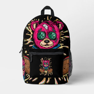 Bear In Honey Printed Backpack