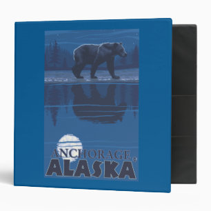 Bear in Moonlight - Anchorage, Alaska Binder