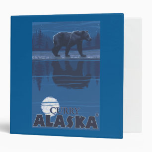Bear in Moonlight - Curry, Alaska Binder