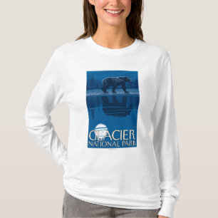 Bear in Moonlight - Glacier National Park, MT T-Shirt