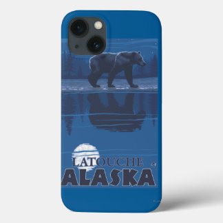 Bear in Moonlight - Latouche, Alaska iPhone 13 Case
