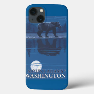 Bear in Moonlight - Mount Adams, Washington iPhone 13 Case
