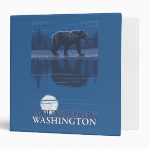 Bear in Moonlight - Mount Baker, Washington Binder