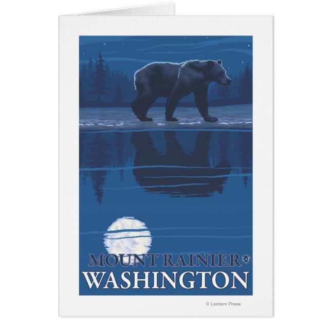 Bear in Moonlight - Mount Rainier, Washington (Front)