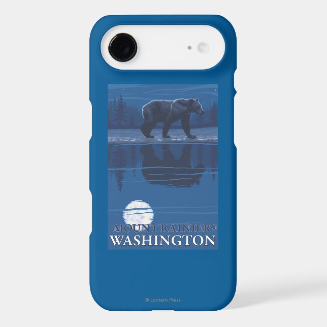 Bear in Moonlight - Mount Rainier, Washington Case-Mate iPhone Case (Back)