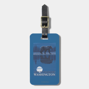Bear in Moonlight - Mount Rainier, Washington Luggage Tag