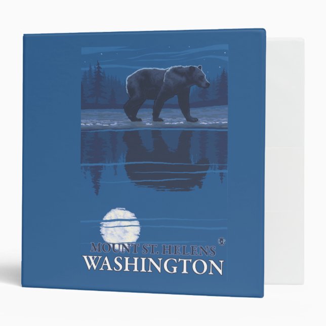 Bear in Moonlight - Mount St. Helens, Binder (Front/Inside)