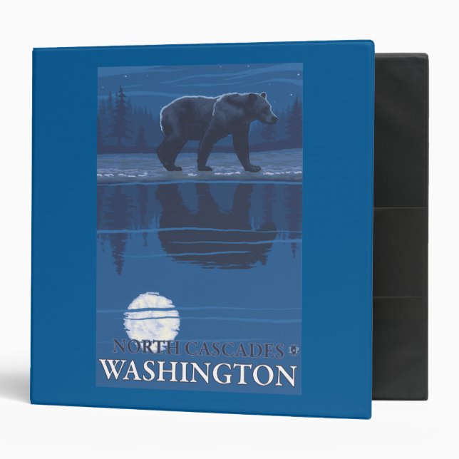 Bear in Moonlight - North Cascades, Washington Binder (Front/Inside)