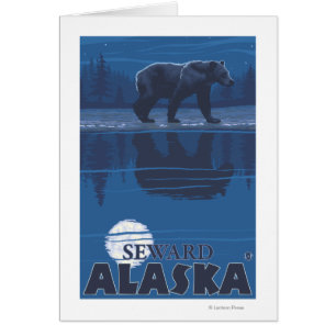 Bear in Moonlight - Seward, Alaska