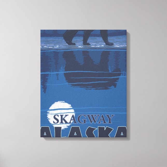 Bear in Moonlight - Skagway, Alaska Canvas Print (Front)