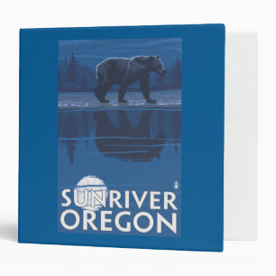 Bear in Moonlight - Sun River, Oregon Binder