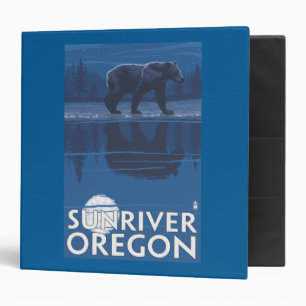Bear in Moonlight - Sun River, Oregon Binder