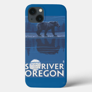 Bear in Moonlight - Sun River, Oregon iPhone 13 Case
