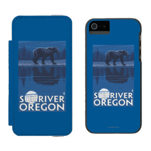 Bear in Moonlight - Sun River, Oregon Incipio Watson™ iPhone 5 Wallet Case