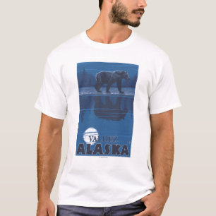 Bear in Moonlight - Valdez, Alaska T-Shirt