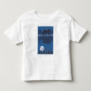 Bear in Moonlight - Valdez, Alaska Toddler T-shirt