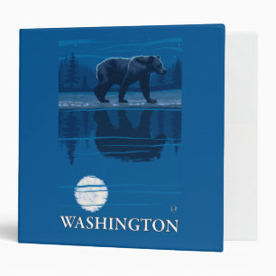 Bear in Moonlight - Washington Binder