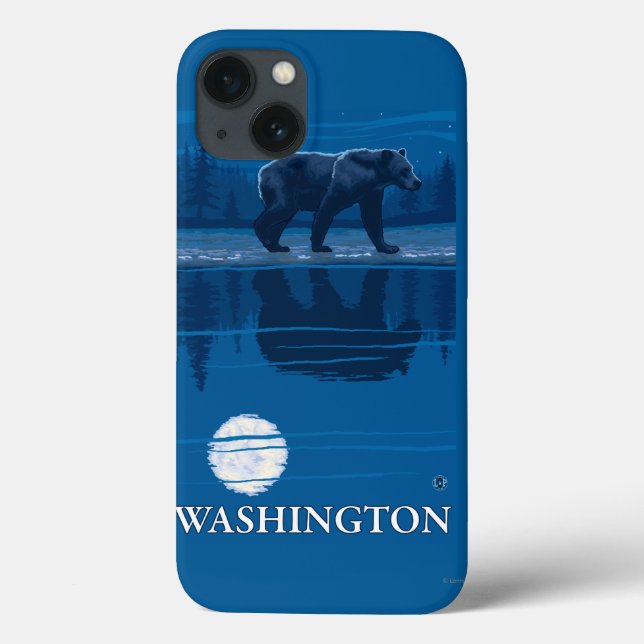 Bear in Moonlight - Washington Case-Mate iPhone Case (Back)