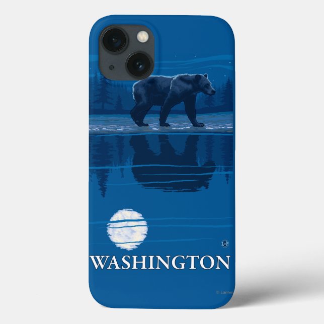 Bear in Moonlight - Washington Case-Mate iPhone Case (Back)