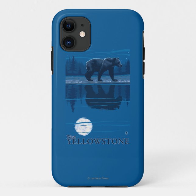 Bear in Moonlight - West Yellowstone, Montana Case-Mate iPhone Case (Back)