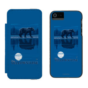 Bear in Moonlight - West Yellowstone, Montana Incipio Watson™ iPhone 5 Wallet Case
