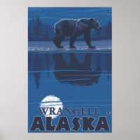 Bear in Moonlight - Wrangell, Alaska