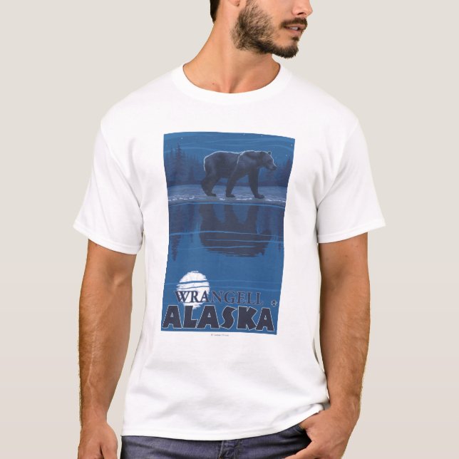 Bear in Moonlight - Wrangell, Alaska T-Shirt (Front)