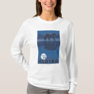 Bear in Moonlight - Yukon, Alaska T-Shirt