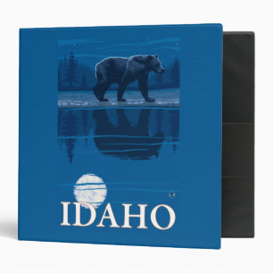 Bear in MoonlightIdahoVintage Travel Poster Binder