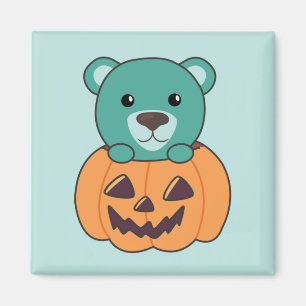 Bear In Pumpkin Sweet Bears Happy Halloween Magnet