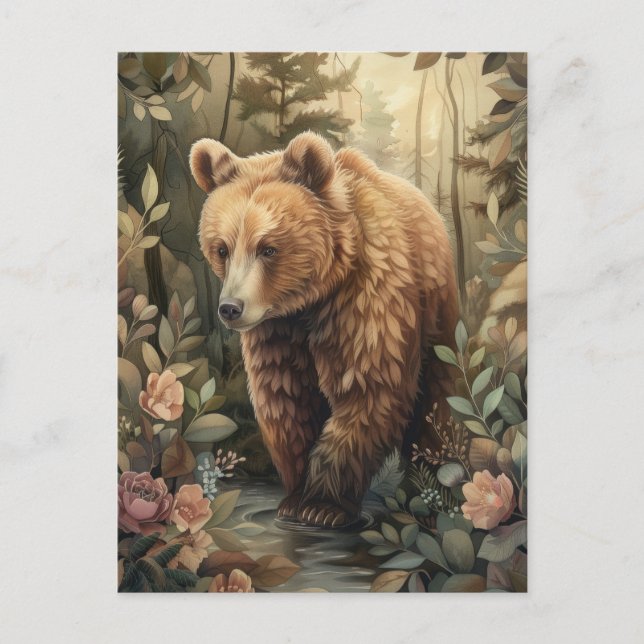 Bear In The Forest Postcard (Front)