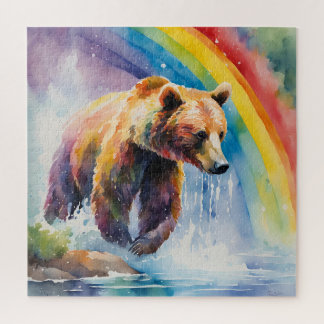 "Bear in the River: The Magic of Watercolor with R Jigsaw Puzzle