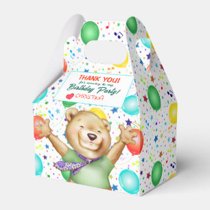 Bear in Tie Cute Animal Kids Birthday Favor Box