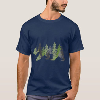 Bear in Trees Graphic Outdoor Exploring T-Shirt