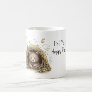 Bear in Woods Find Your Happy Place Coffee Mug