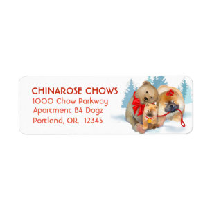 BEAR-ING GIFTS  CHOW Address Labels Customize