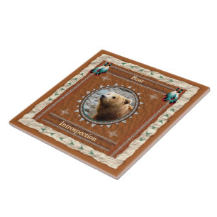 Bear -Introspection- Ceramic Tile