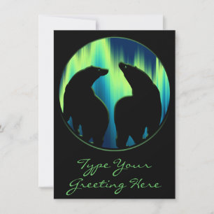 Bear Invitations Personalized Aurora Bears Card