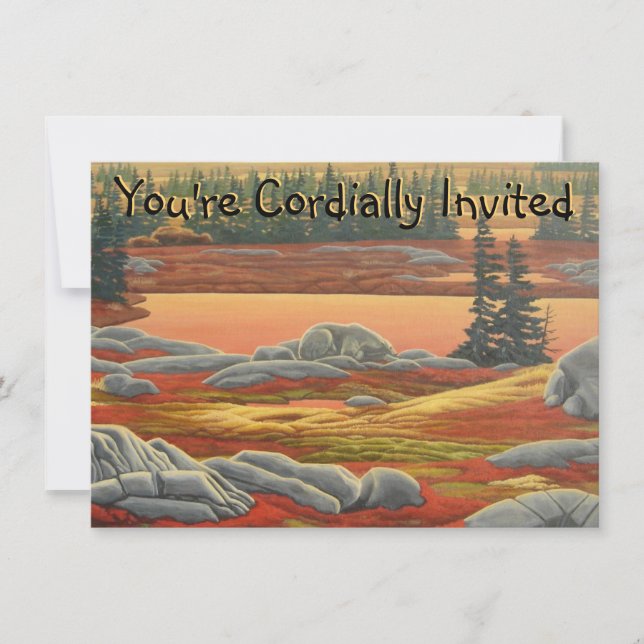 Bear Invitations Personalized Polar Bear Art Cards (Front)