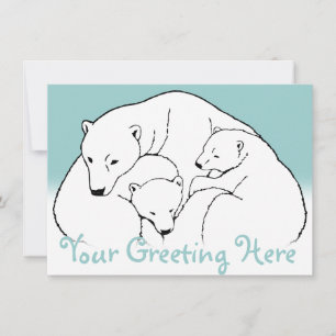 Bear Invitations Personalized Polar Bear Cubs Card