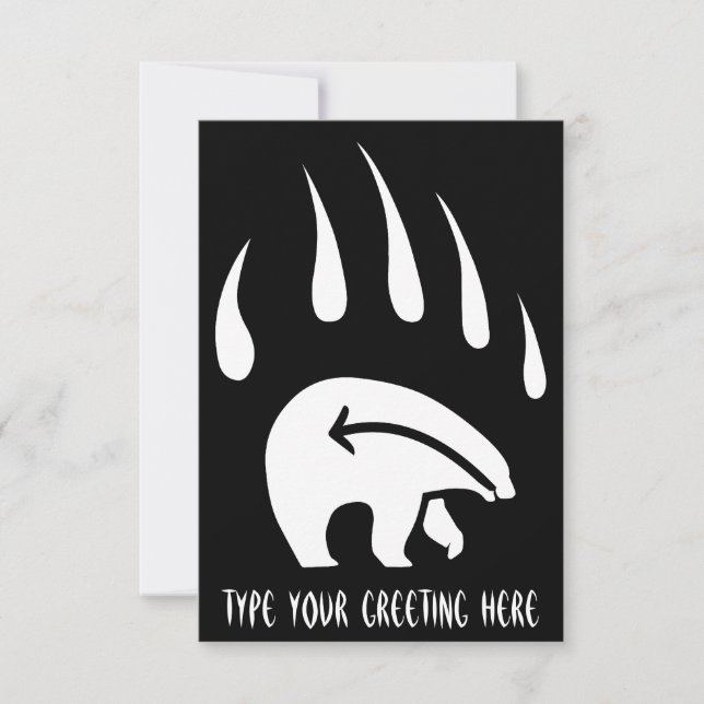Bear Invitations Personalized Tribal Bears Card (Front)