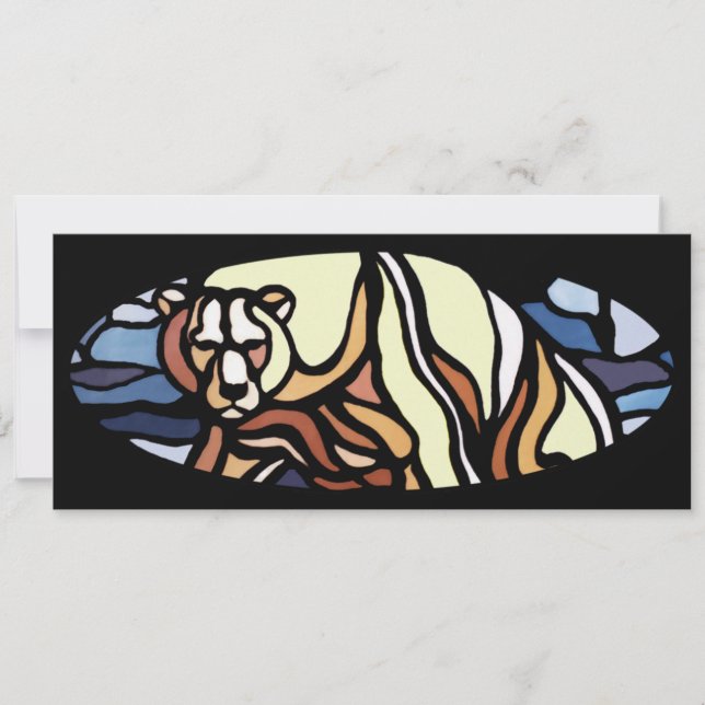 Bear Invitations Personalized Tribal Bears Card (Front)