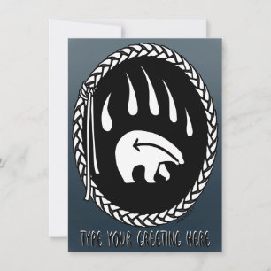 Bear Invitations Personalized Tribal Bears Card