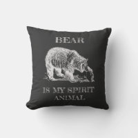 Bear is My Spirit Animal funny quote chalk design