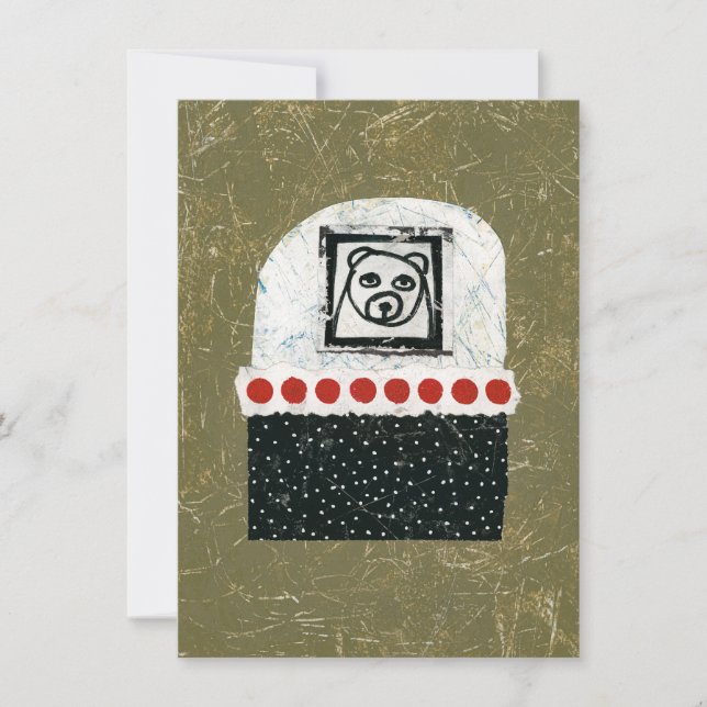 Bear Is Tired Greeting Card (Front)