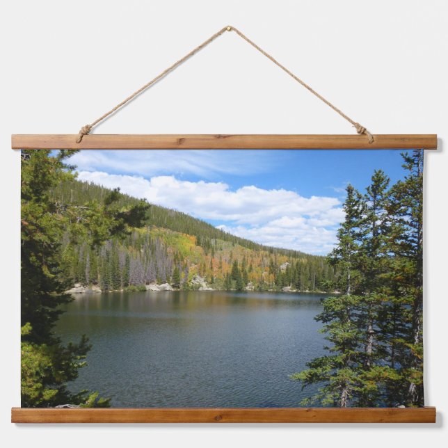 Bear Lake at Rocky Mountain National Park Hanging Tapestry (Front)