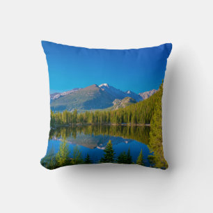 Bear Lake at Rocky Mountain National Park Throw Pillow