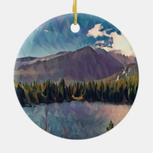 Bear Lake in Rocky Mountain National Park Ceramic  Ornament