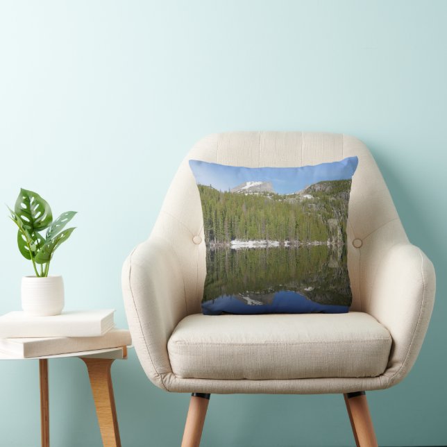 Bear Lake Reflection I Throw Pillow (Chair)