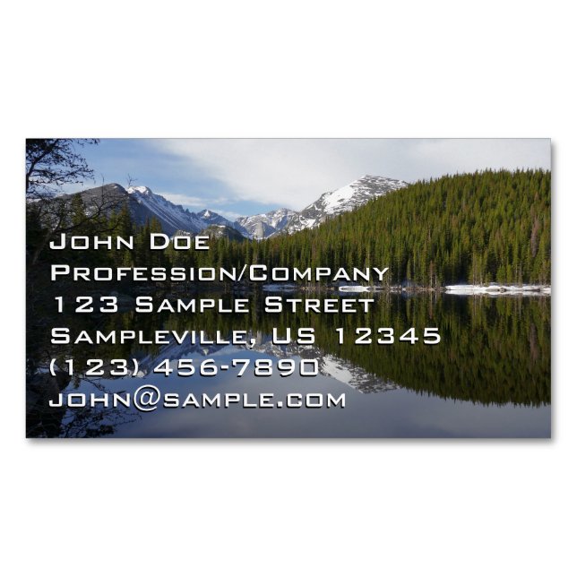 Bear Lake Reflection II Magnetic Business Card (Front)